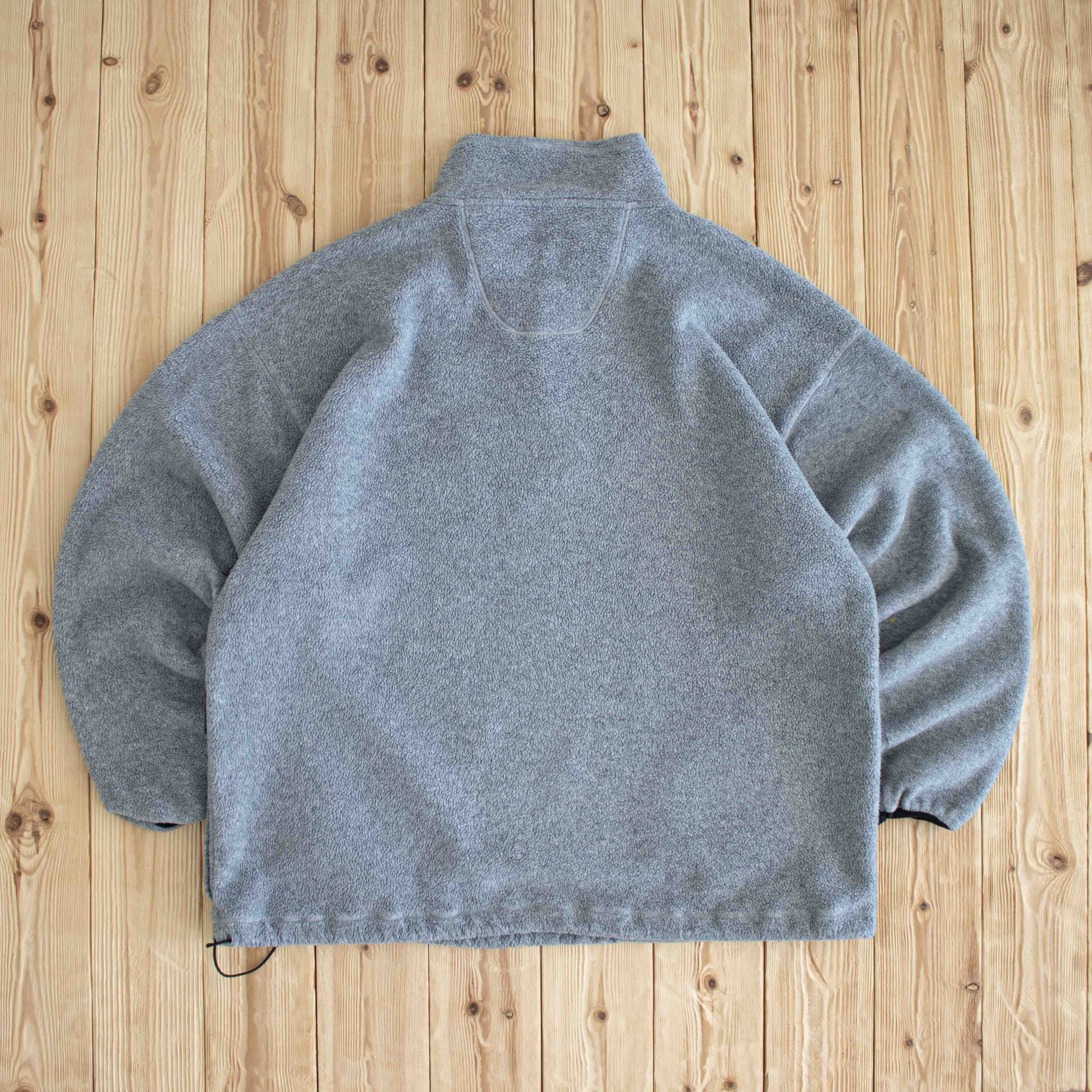 (XL) Adidas Equipment Vintage Embroidered Fleece Quarter-Zip Gray