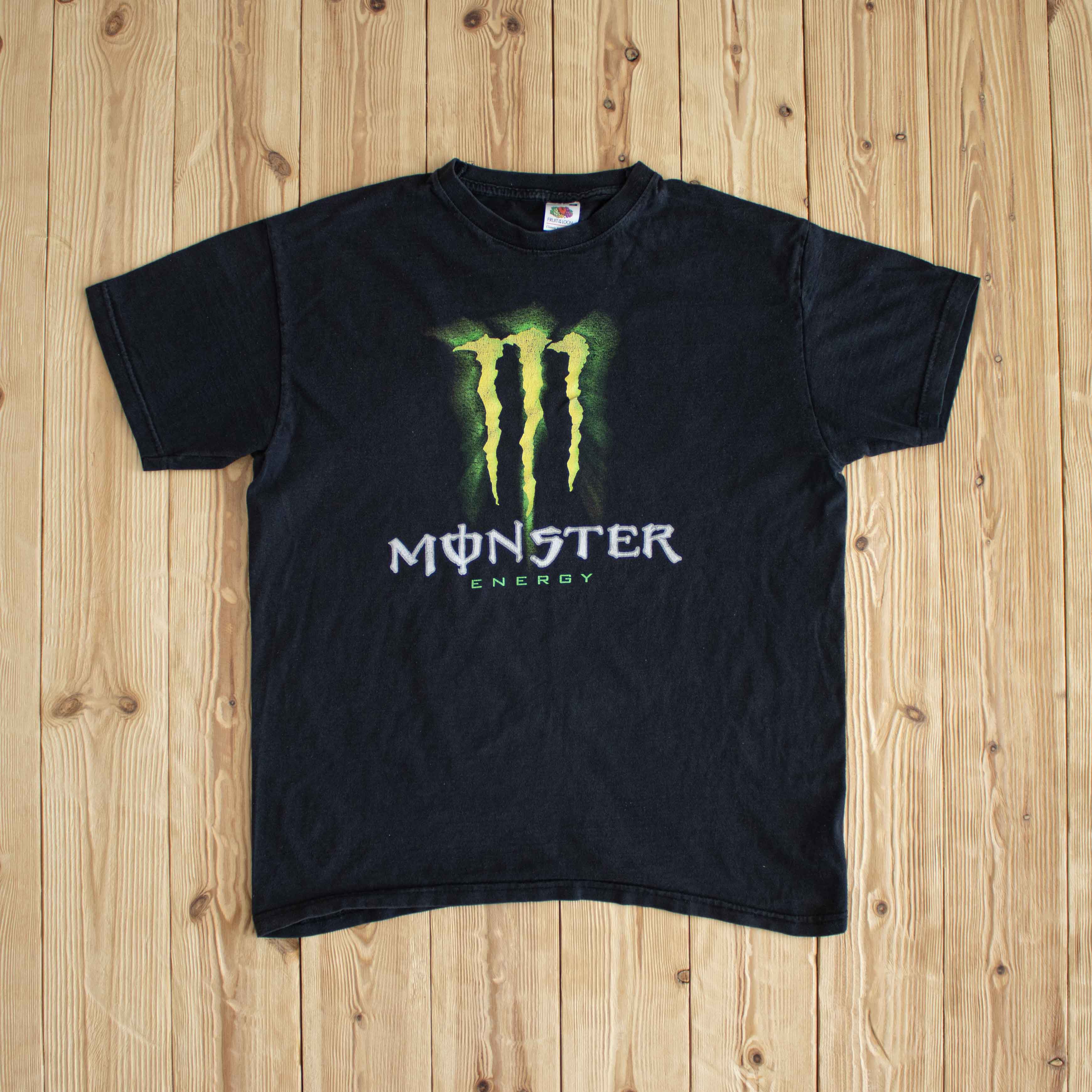 (S/M) Monster Energy Vintage T-Shirt Black