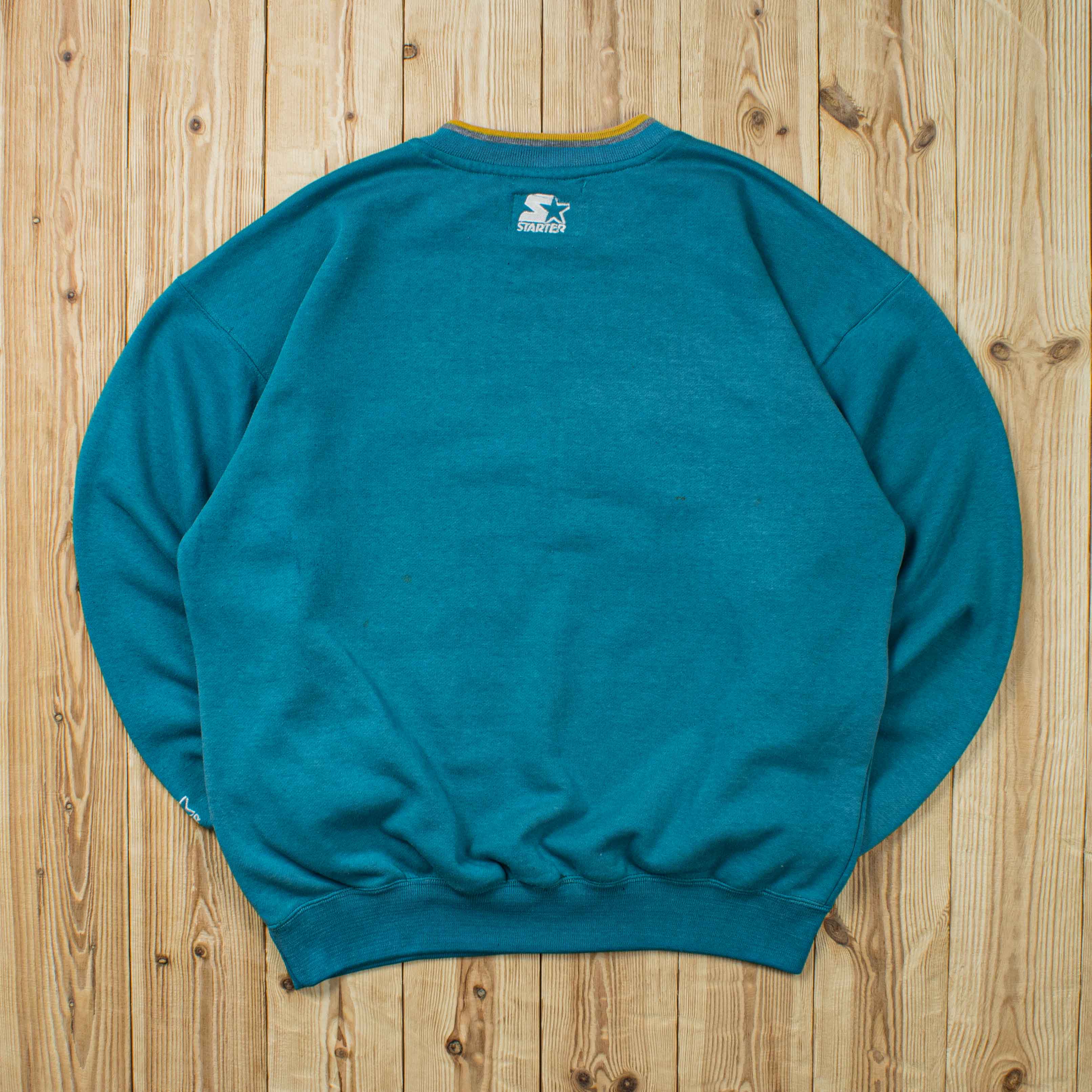 (L) Vintage Starter Charlotte Hornets Embroidered Sweatshirt