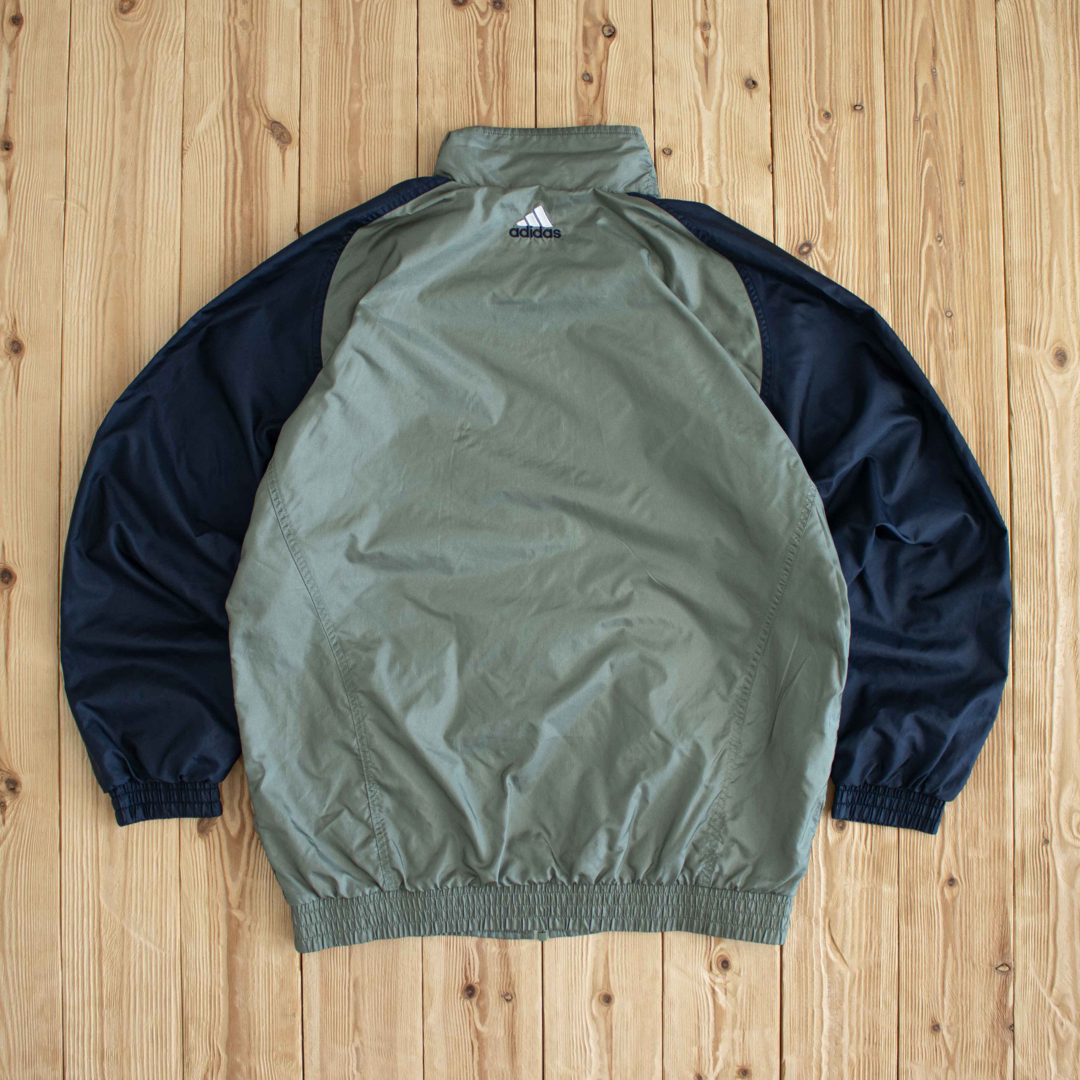 (L) Adidas Vintage Embroidered Jacket Green