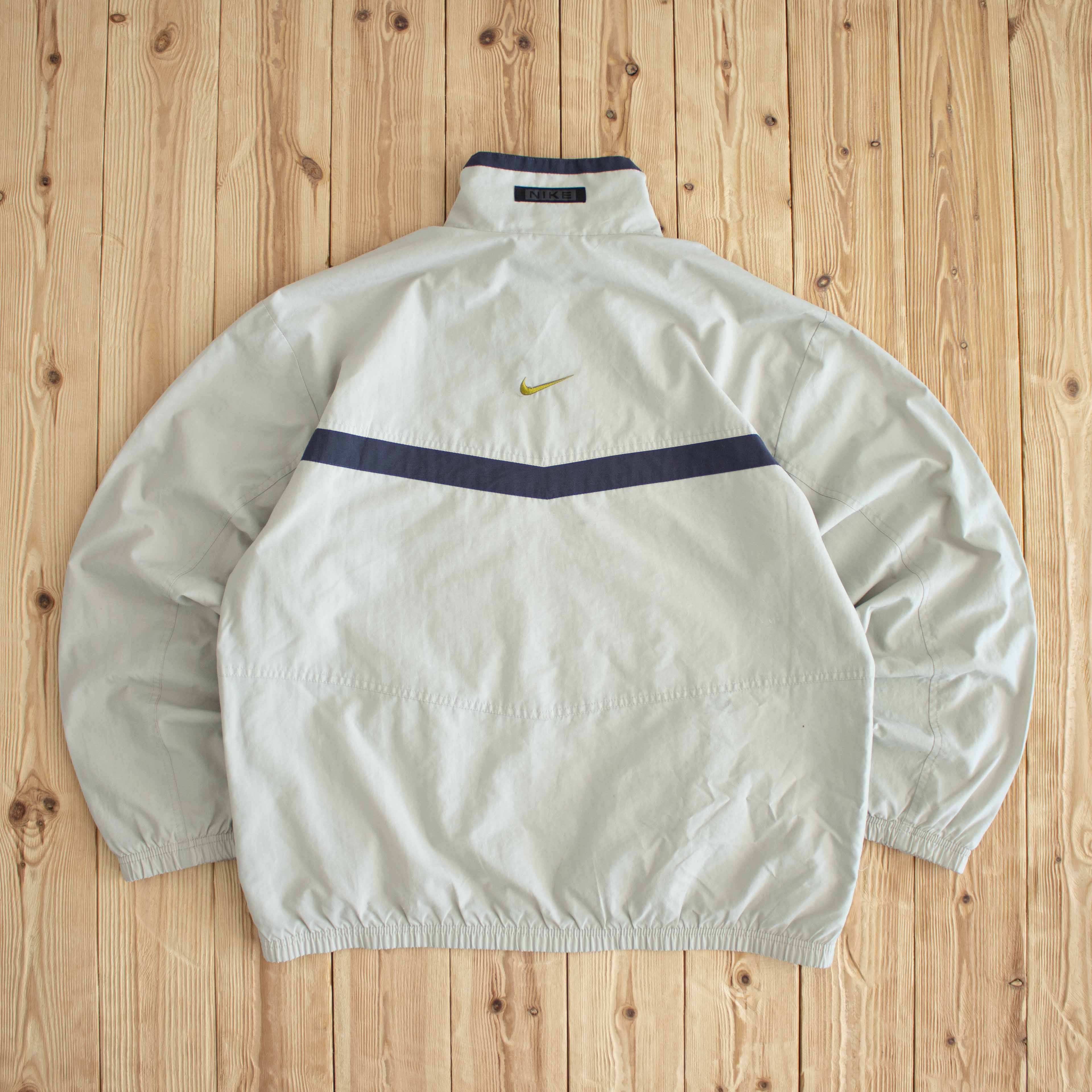 (M/L) Nike Swoosh Vintage Embroidered Jacket Beige