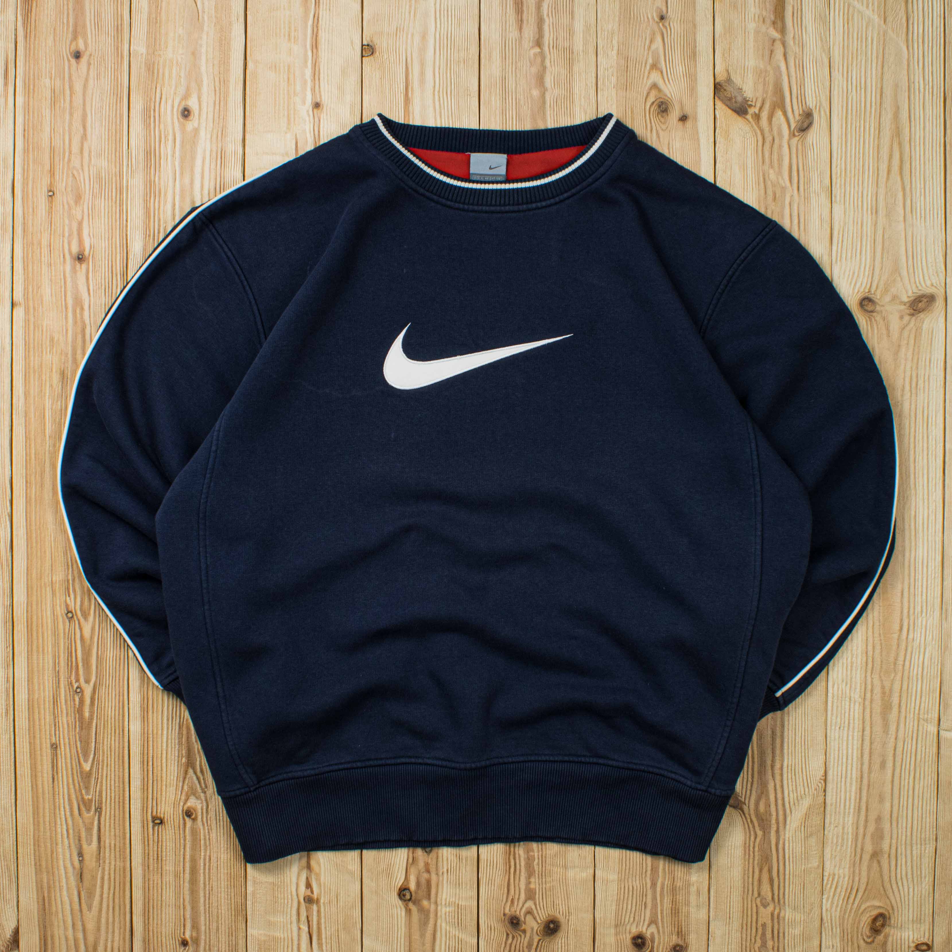(L/XL) Vintage Nike Swoosh Embroidered Sweatshirt