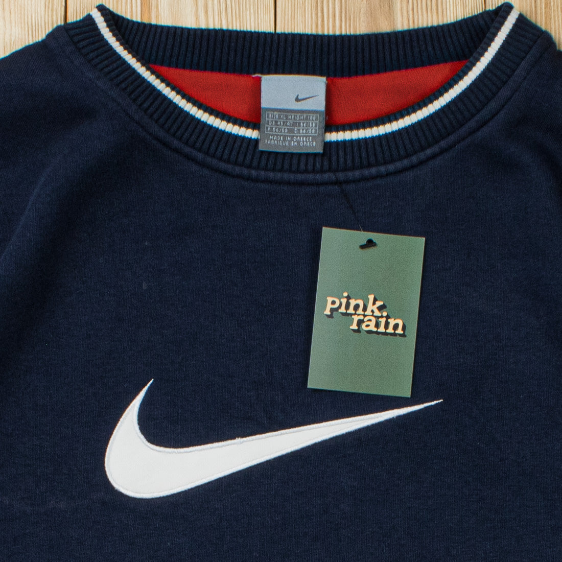 (L/XL) Vintage Nike Swoosh Embroidered Sweatshirt