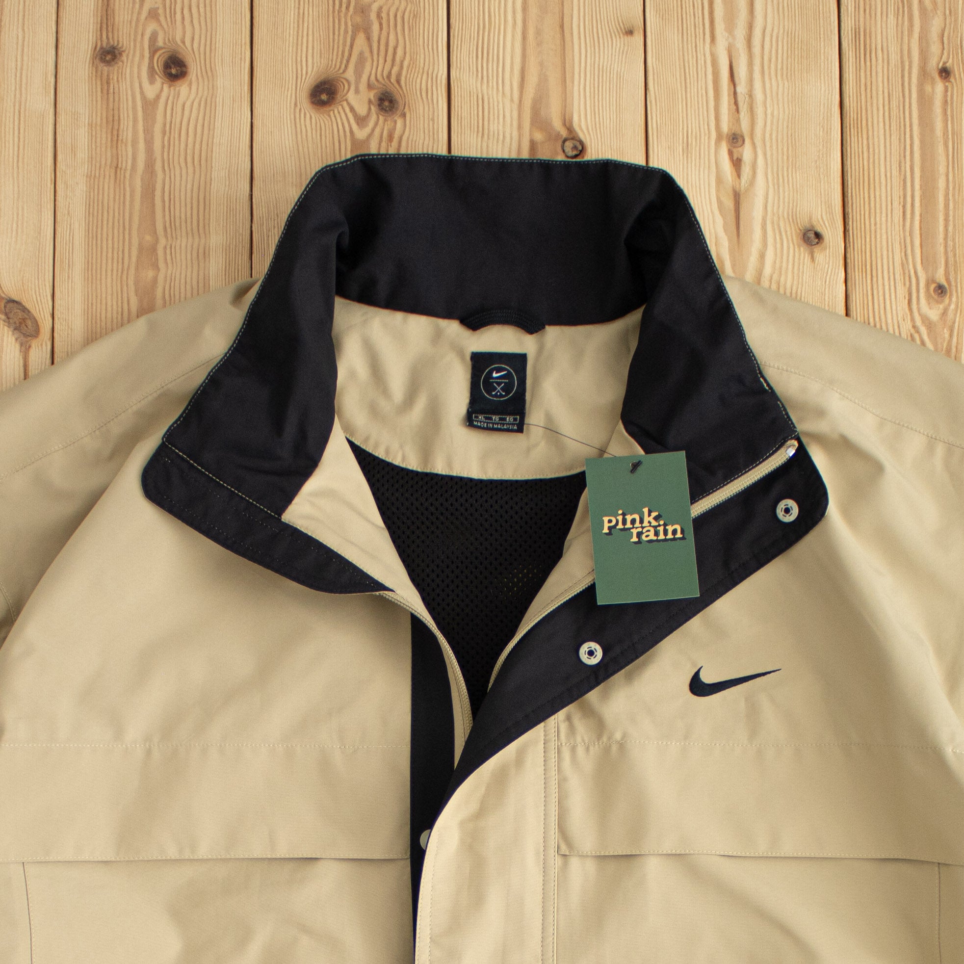 (XL) Nike Golf Vintage Embroidered Jacket Beige