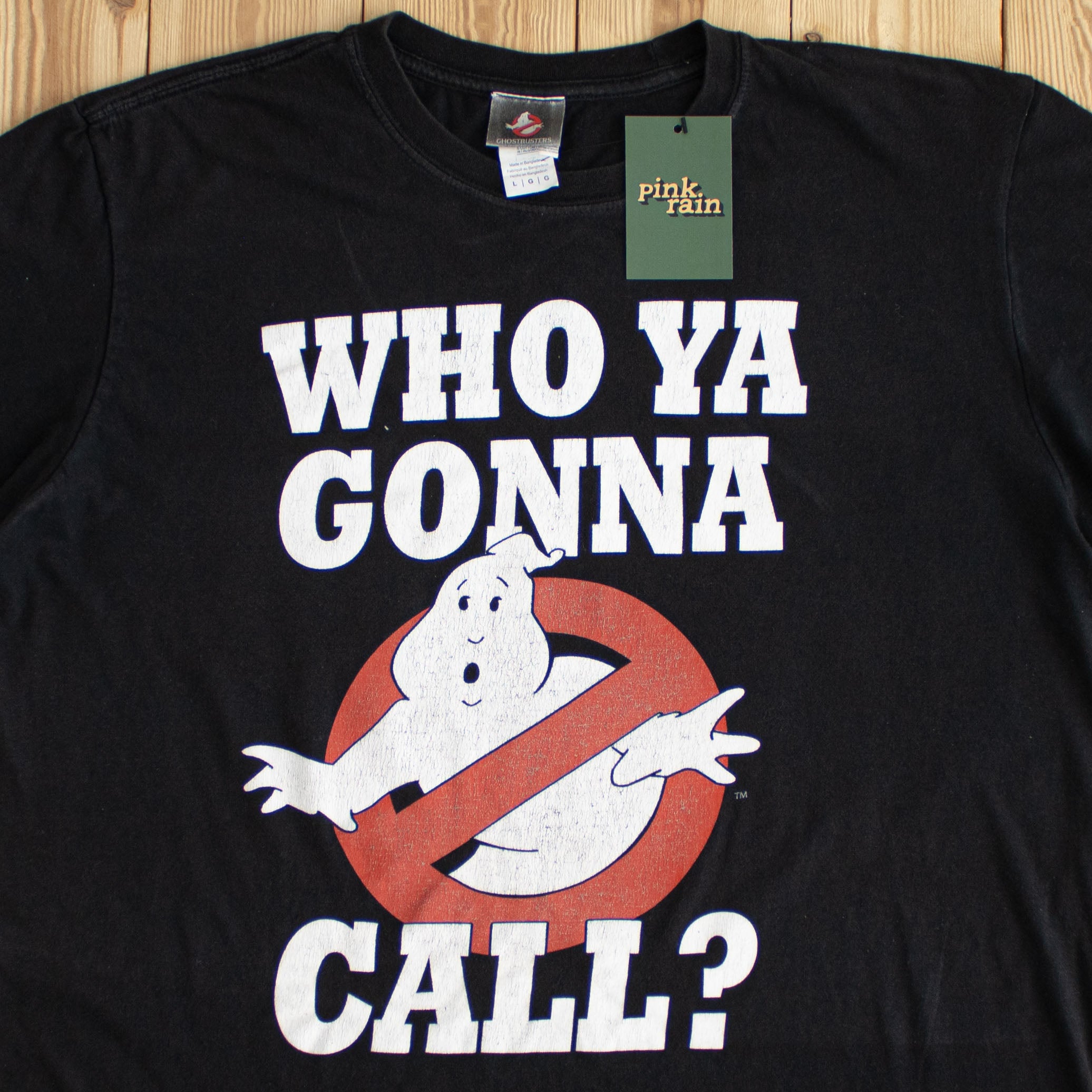 (M/L) Ghost Busters 'Who Ya Gonna Call?' Vintage T-Shirt Black