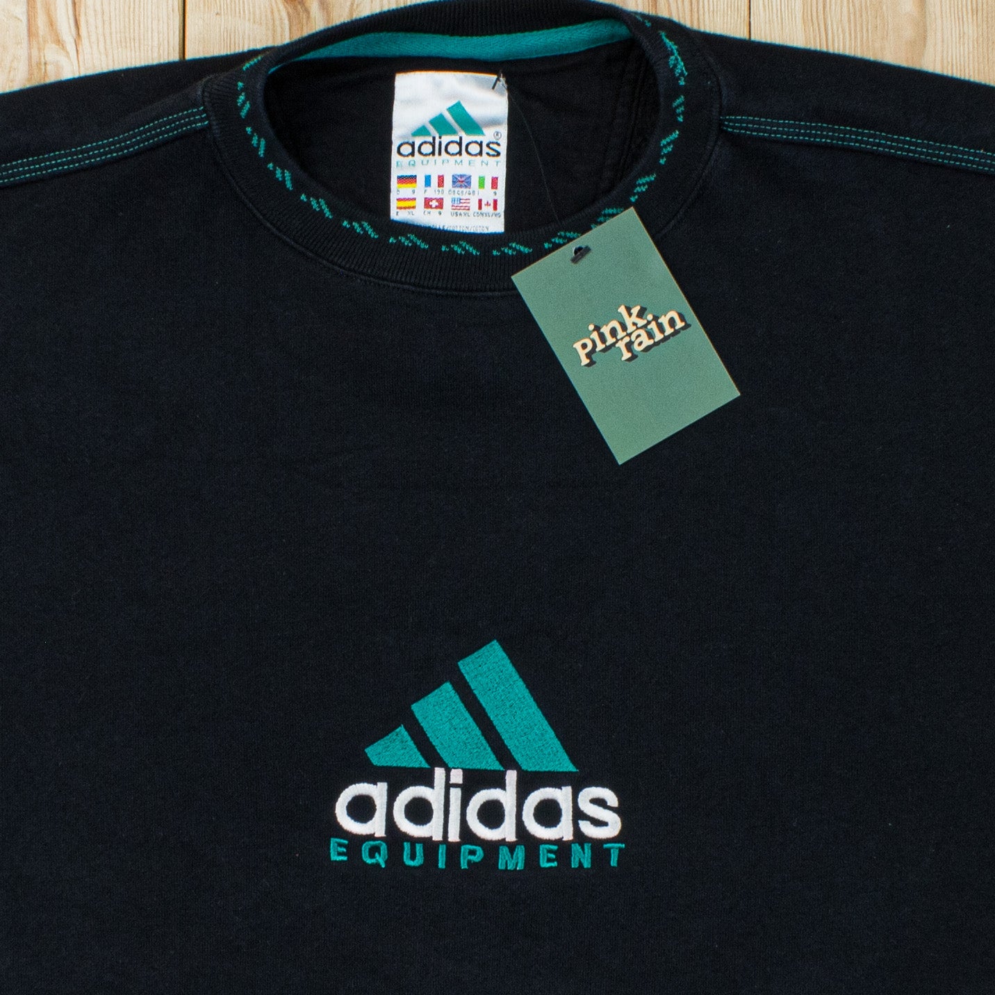 (L) Vintage Adidas Equipment Embroidered Sweatshirt