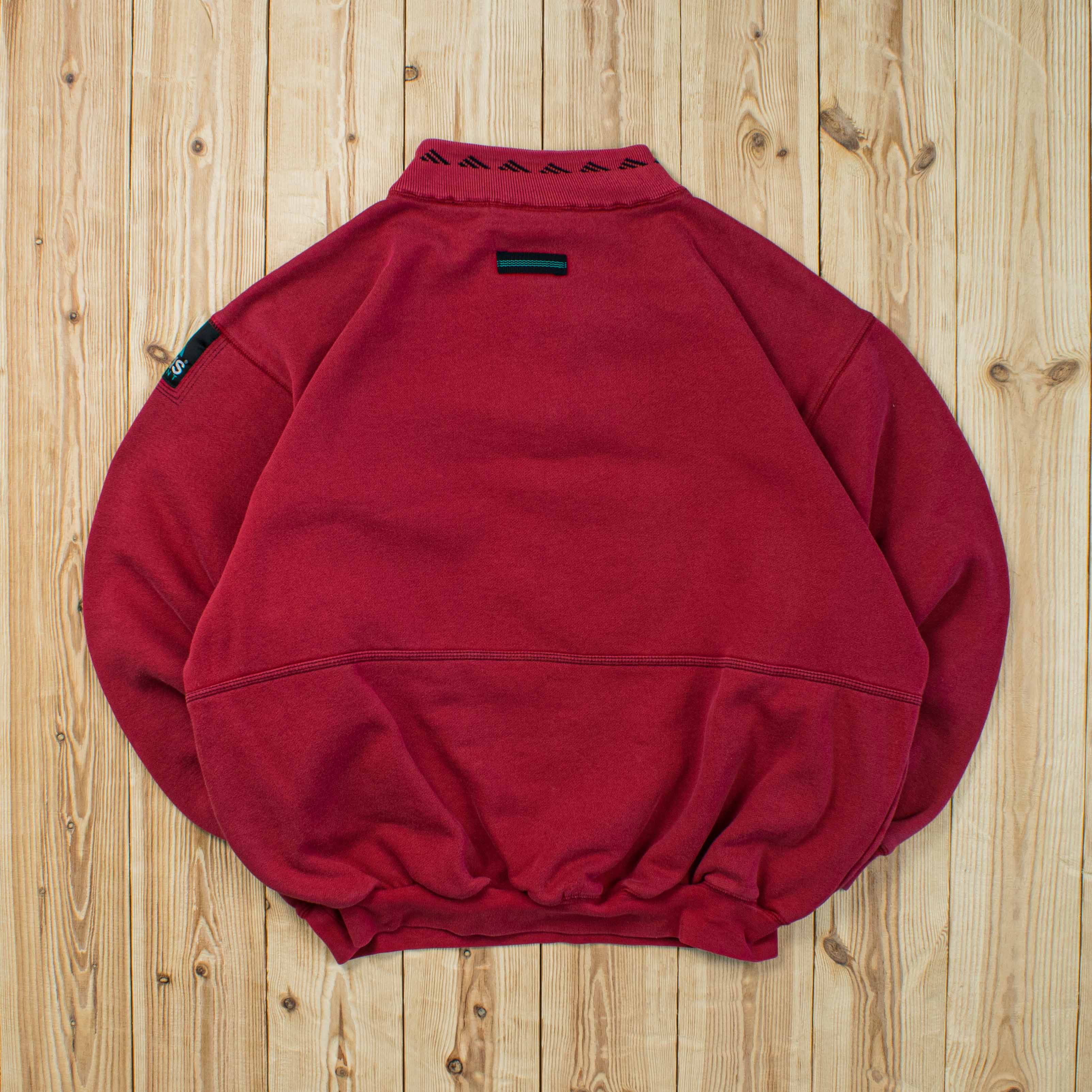 (L) Vintage Adidas Equipment Embroidered Quarter-Zip Sweatshirt