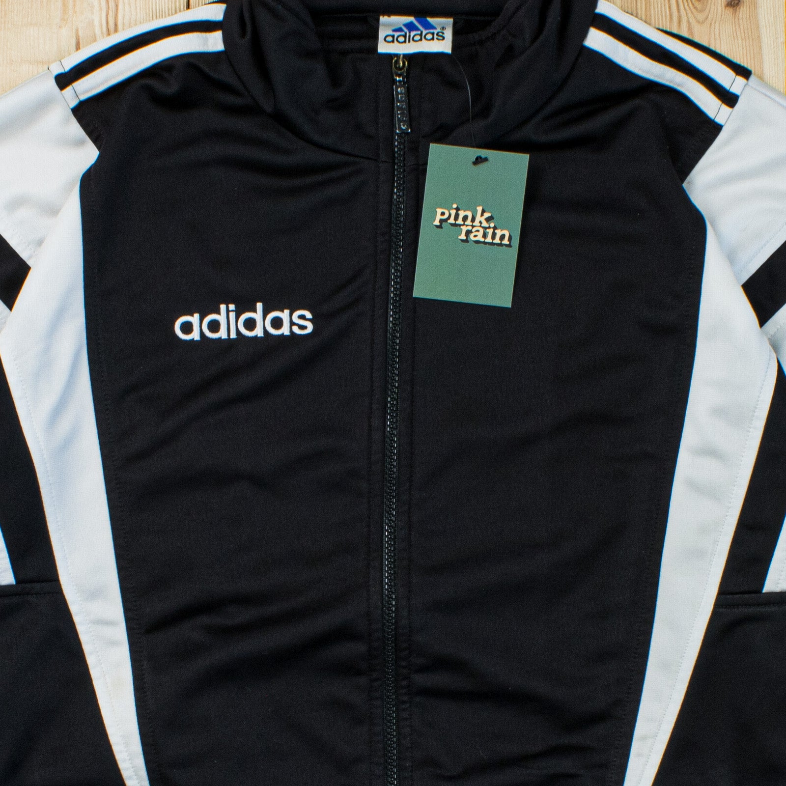 (L) Vintage Adidas Essential Embroidered Full-Zip Sweatshirt