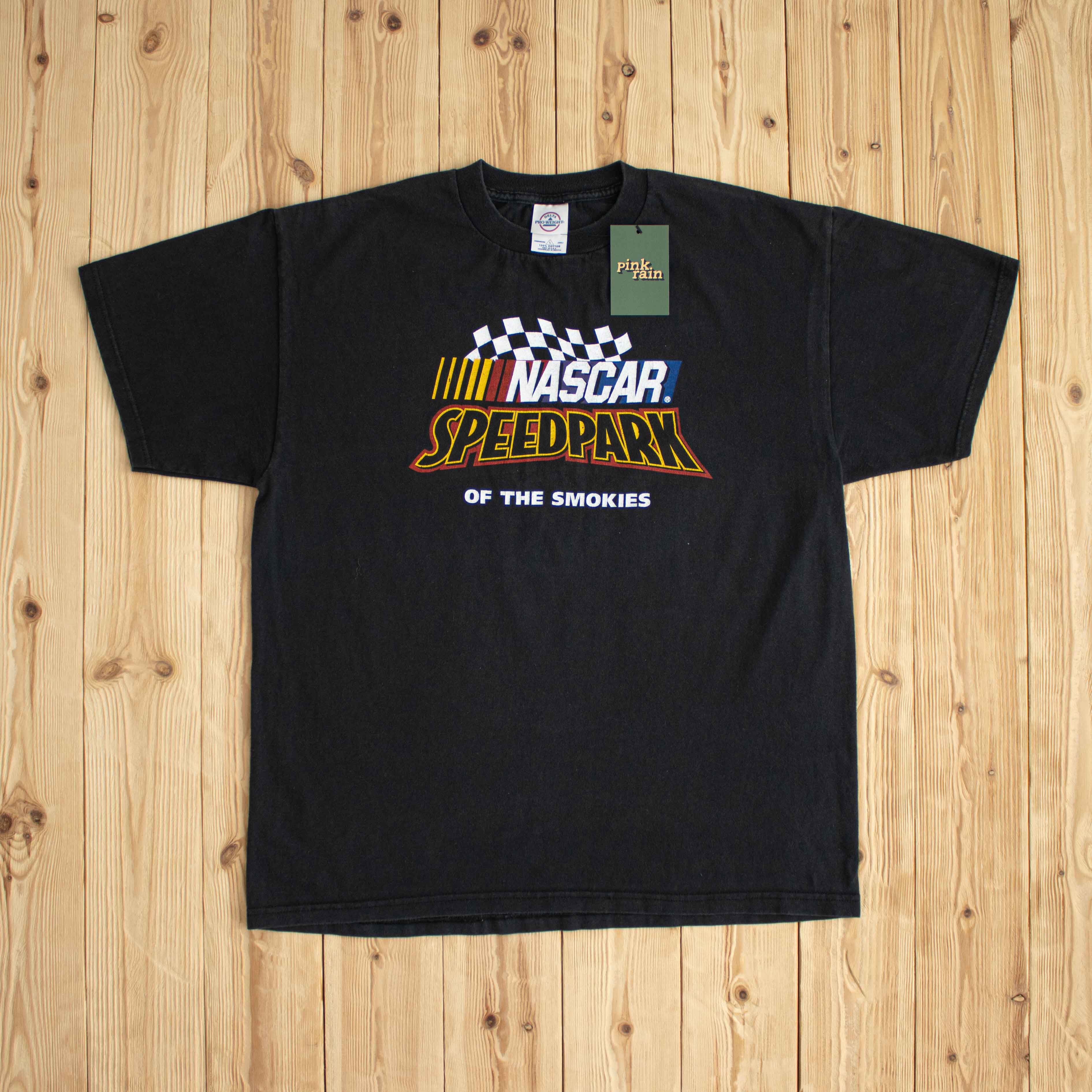 (M/L) Nascar Speedpark Vintage T-Shirt Black