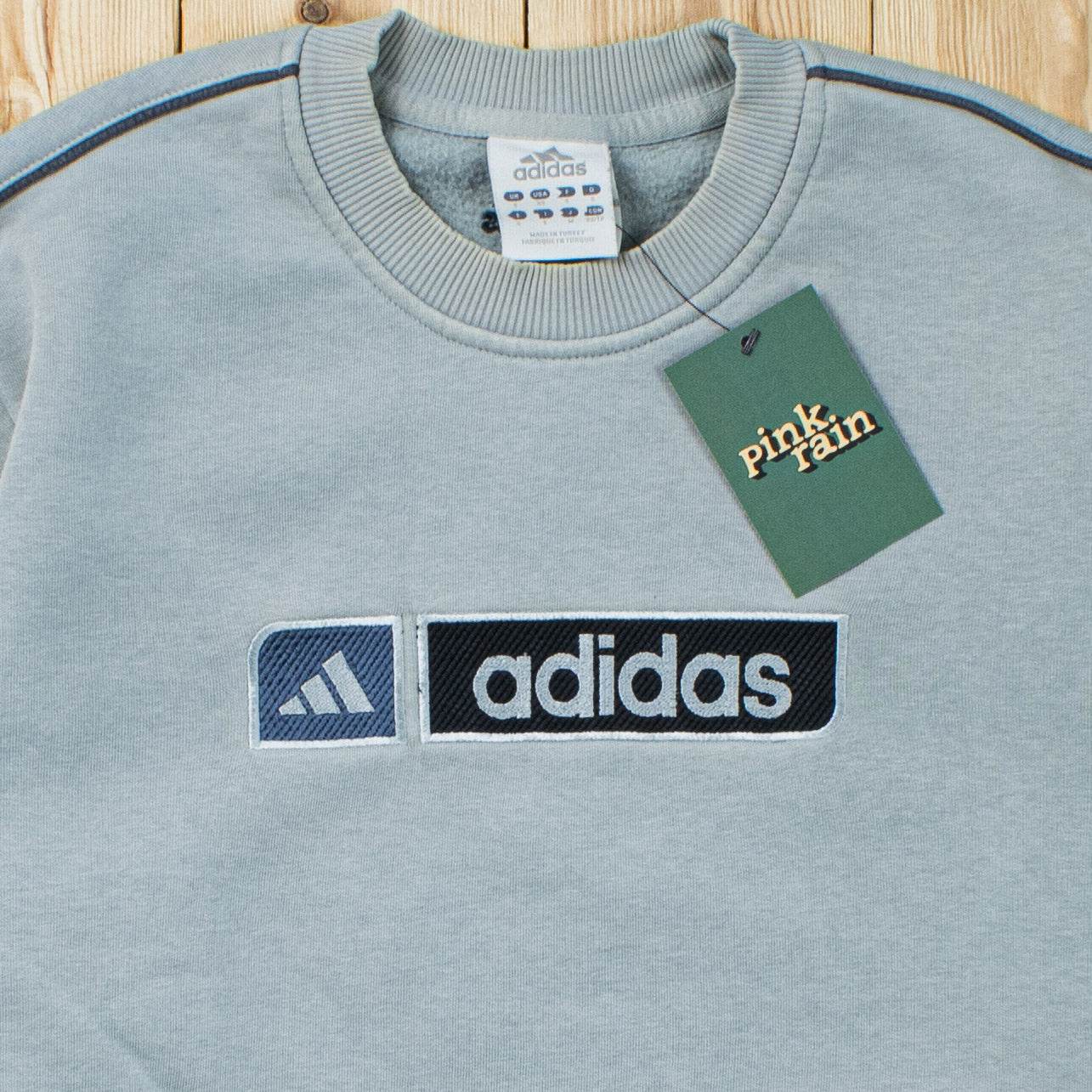(S) Vintage Adidas Spell Out Embroidered Sweatshirt