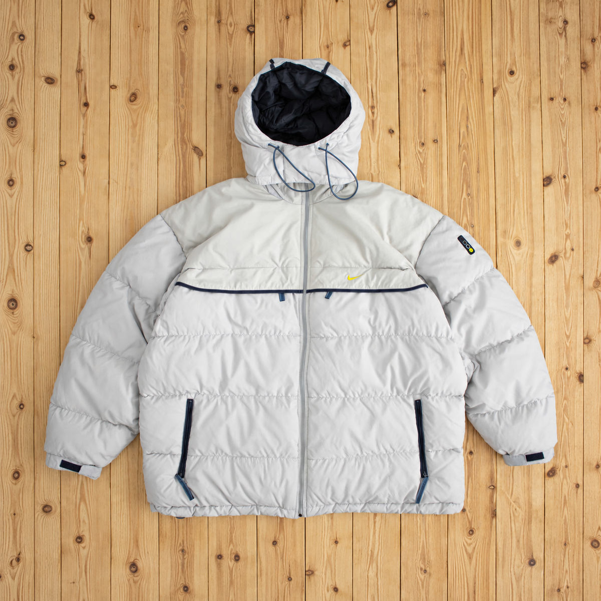 (XL/XXL) Nike Vintage Essential Embroidered Puffer Jacket Gray